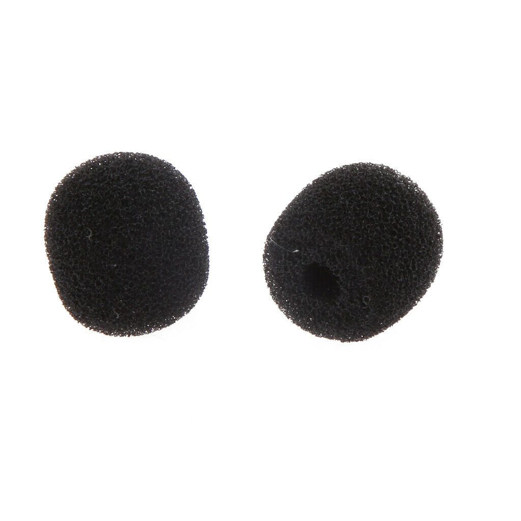 10PCS Mini Microphone Windscreen Foam Cover for Lapel Lavalier Headset Mic Black