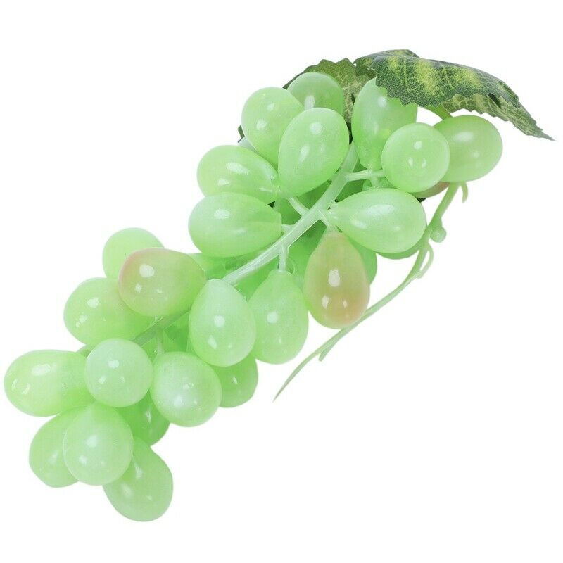 Artificial Plastic Fruit Grapes Cluster Home Office Decoration Green Q2Y4Y4
