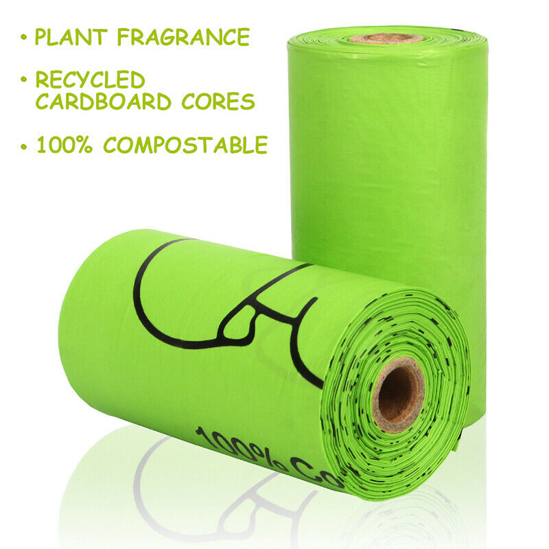 1roll Biodegradable Dog Poop Bags Corn starch Earth Friendly Waste Bag for Dogs