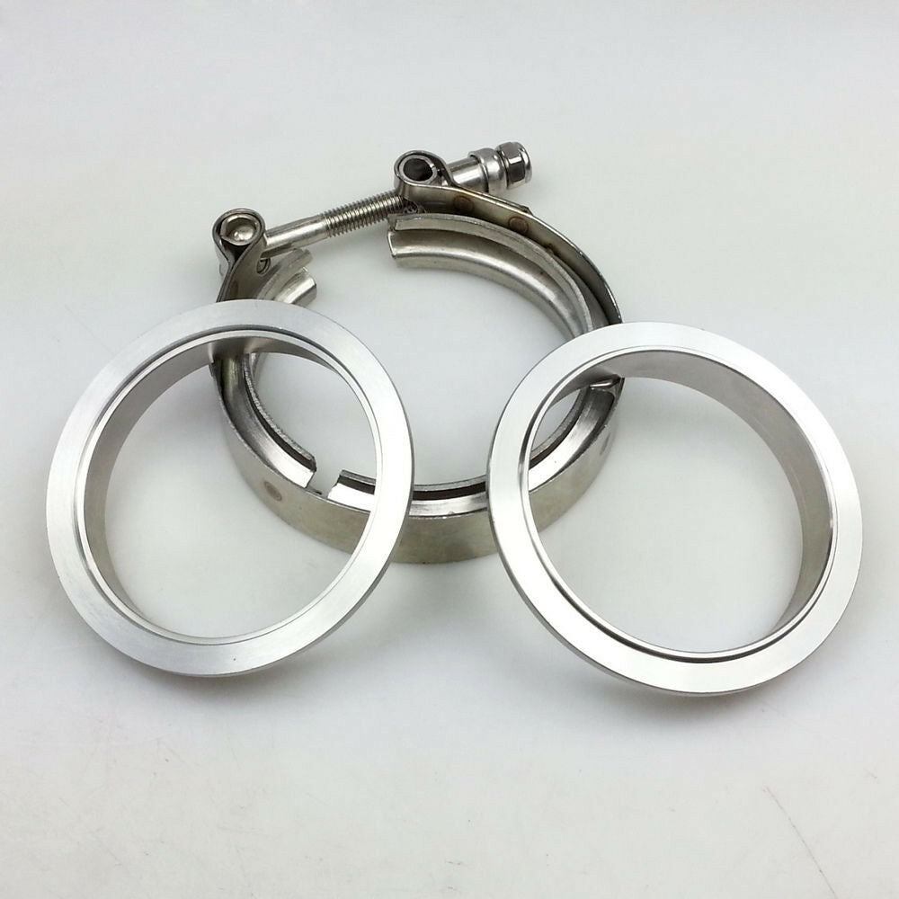 New 3" 76mm 304 Stainless Steel Car Turbo Exhaust Pipes Parts V-band Clamp Kit