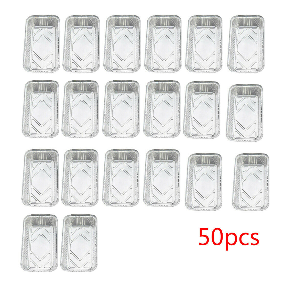50x 850ml Aluminum Foil Grill Drip Pans Grease Trays for BBQ Weber Grills