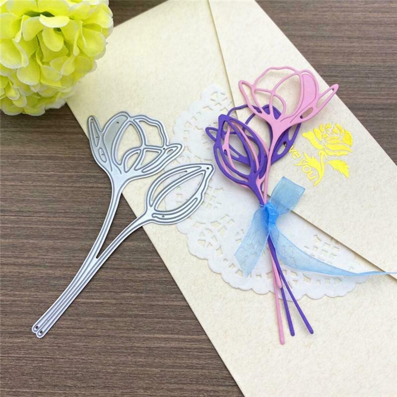 Tulip Metal Cutting Dies Stencil Scrapbooking DIY Album Stamp Paper Card Emboss