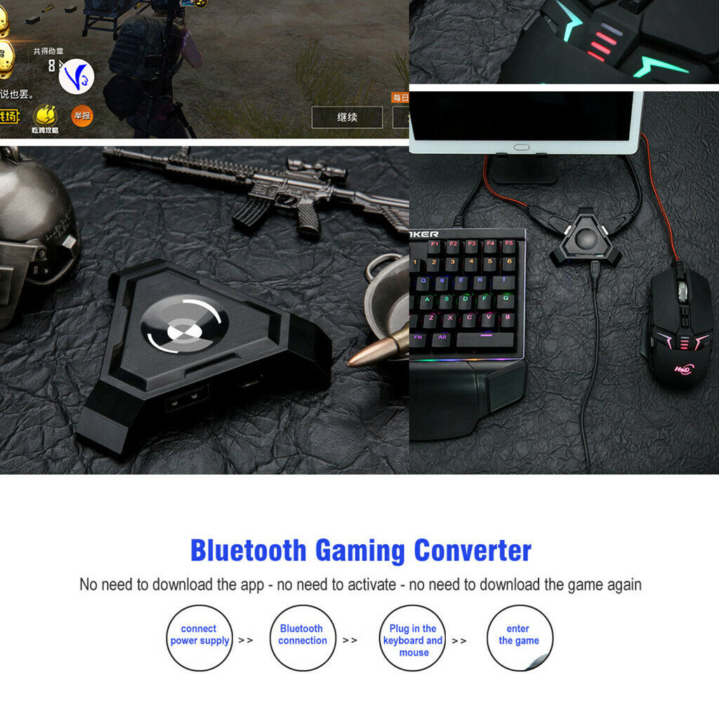 Wired Gaming 35 Keys Keyboard & Mouse Keypad with USB Adapter Converter