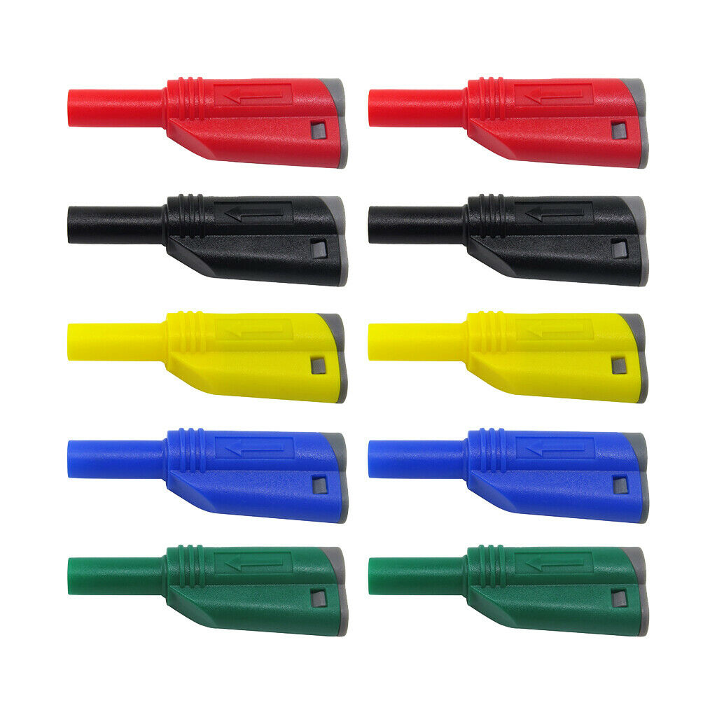 10 Pieces Welding Assembly Multimeter Connector 4mm Stack Safety Banana Plug