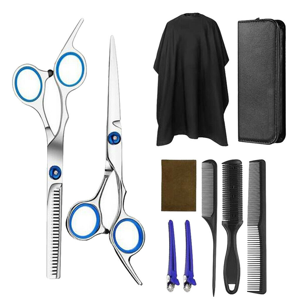10x Professional Hair Cutting Thinning Barber Scissors Set for Salon Hairdresser