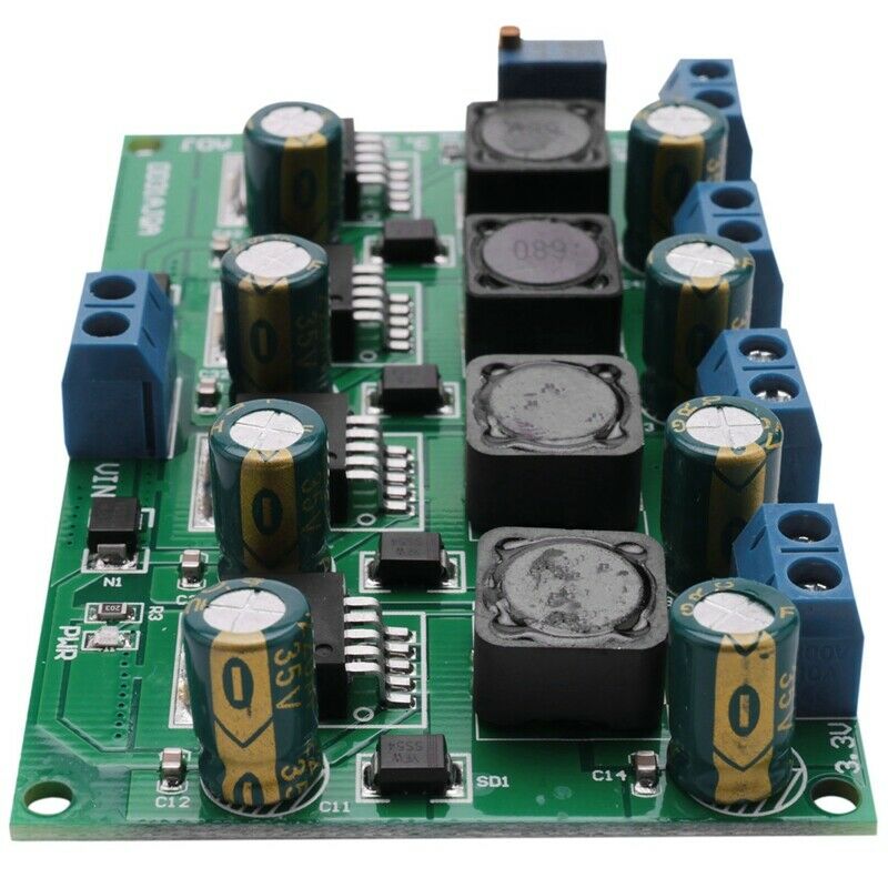 3A 4 Channels Multiple Switching Power Supply Module 3.3V 5V 12V ADJ AdjustablQ3