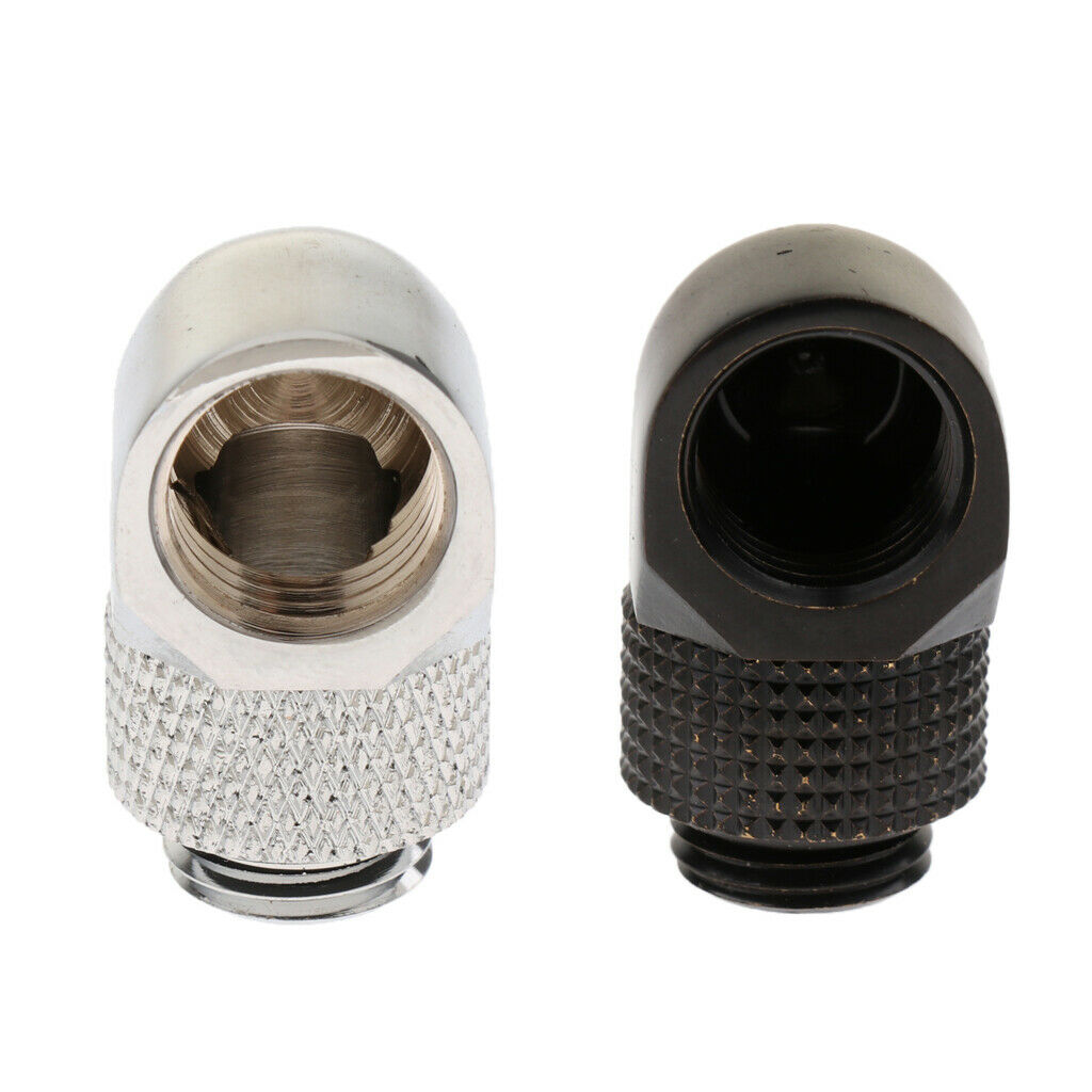 90 Degree Right Angle G1/4 Rotary Block Elbow Adapter Water Cooling System