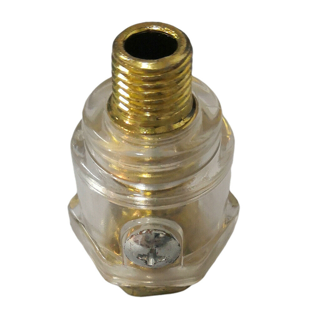Solid 1/4'' NPT Line Brass Compressor Mini In-Line Oiler Air Lubricator Tool