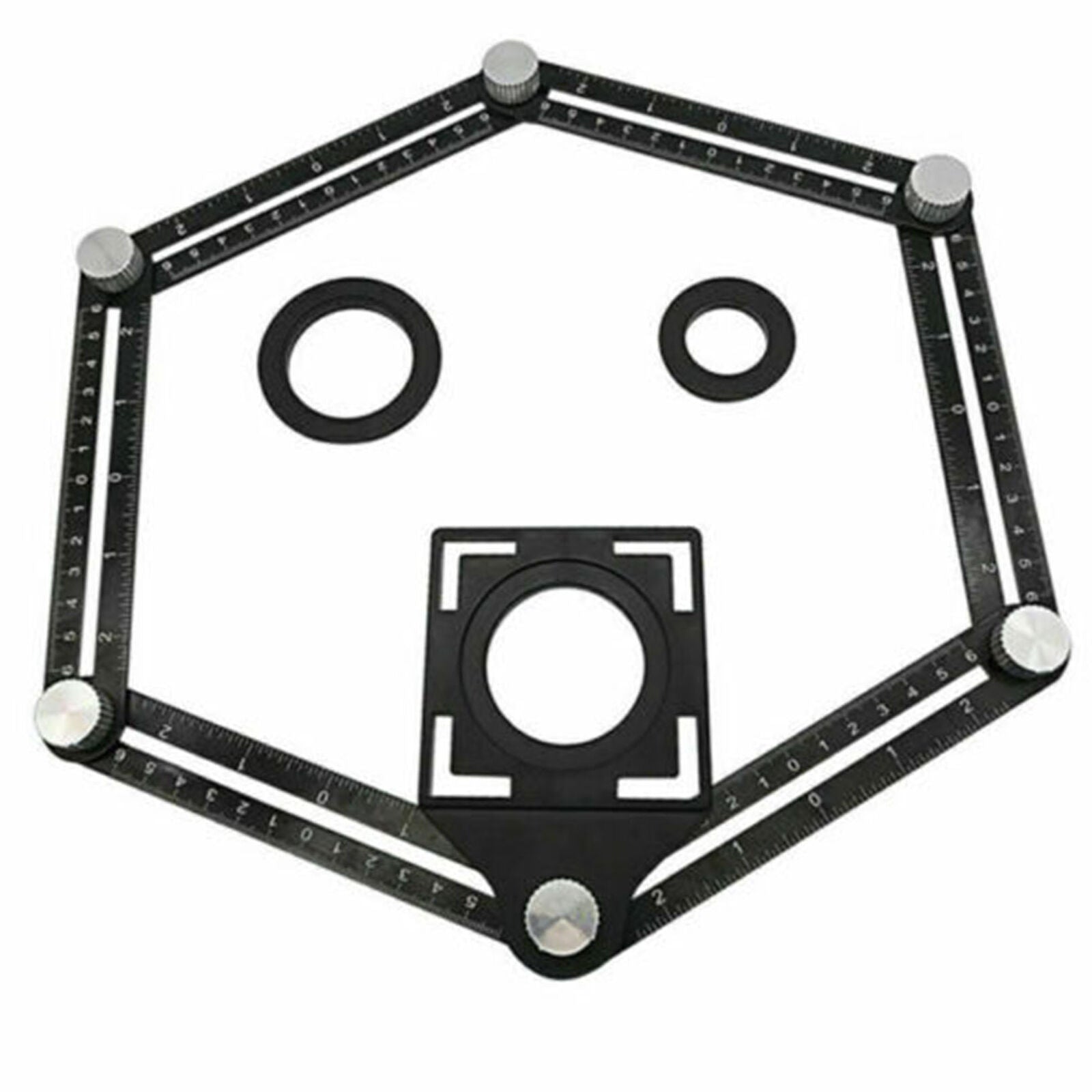 Aluminum Alloy Six-Fold Ruler Tile Opening Locator Vision Punching Artifact