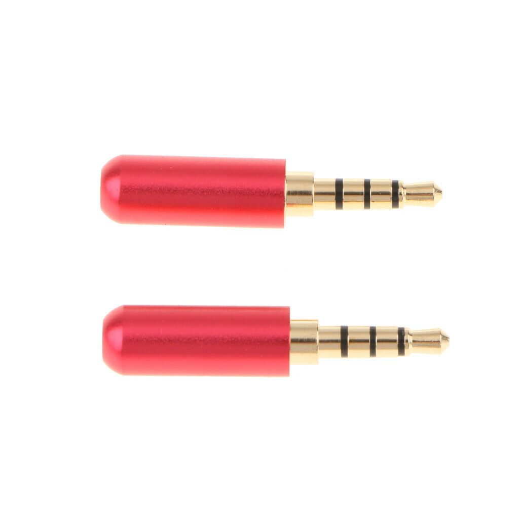 2 Piece 3.5mm Jack MaleTo RCA Adapter Audio Earphone Jack Connector Red