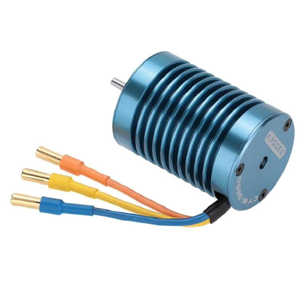 F540 3300KV Slot Waterproof Brushless Motor Sensorless for 1/10 1/12 RC Racing