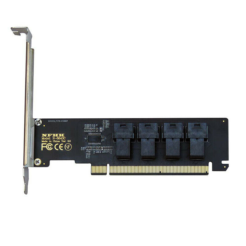 Full-height bezel PCIe 3.0 4.0 to 4 SFF-8643 disk array card VROC adapter c DF