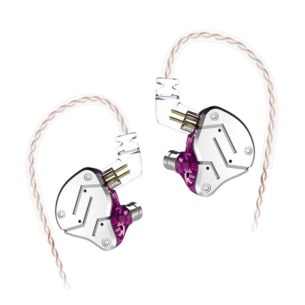 3.5mm 1BA In-Ear Stereo Headphone Headset Earphone Earbuds Remote Mic  Purple