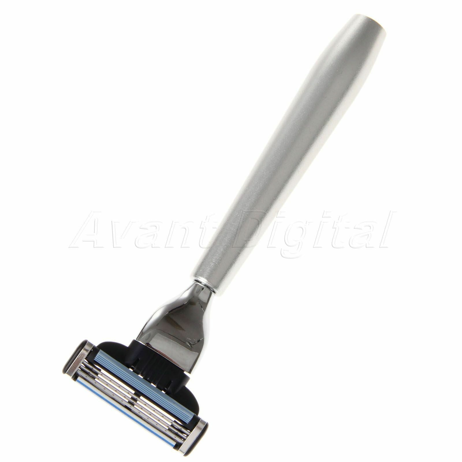 3 in 1 Men's Shaving Razor & Badger Hair Brush + PU Leather Case Bag Travel Use