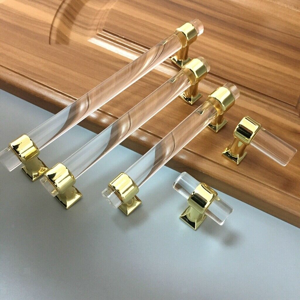 Acrylic T-handle cabinet handle drawer handles pull knob for cabinet door 40mm