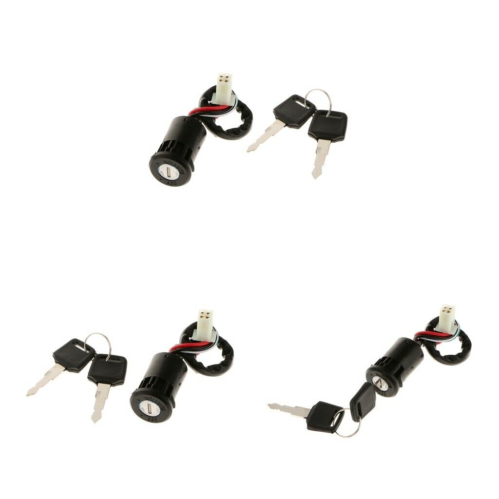 3x Ignition Lock Cylinder Fit for ATV Quad & Dirt Bikes 50cc 150cc 250cc