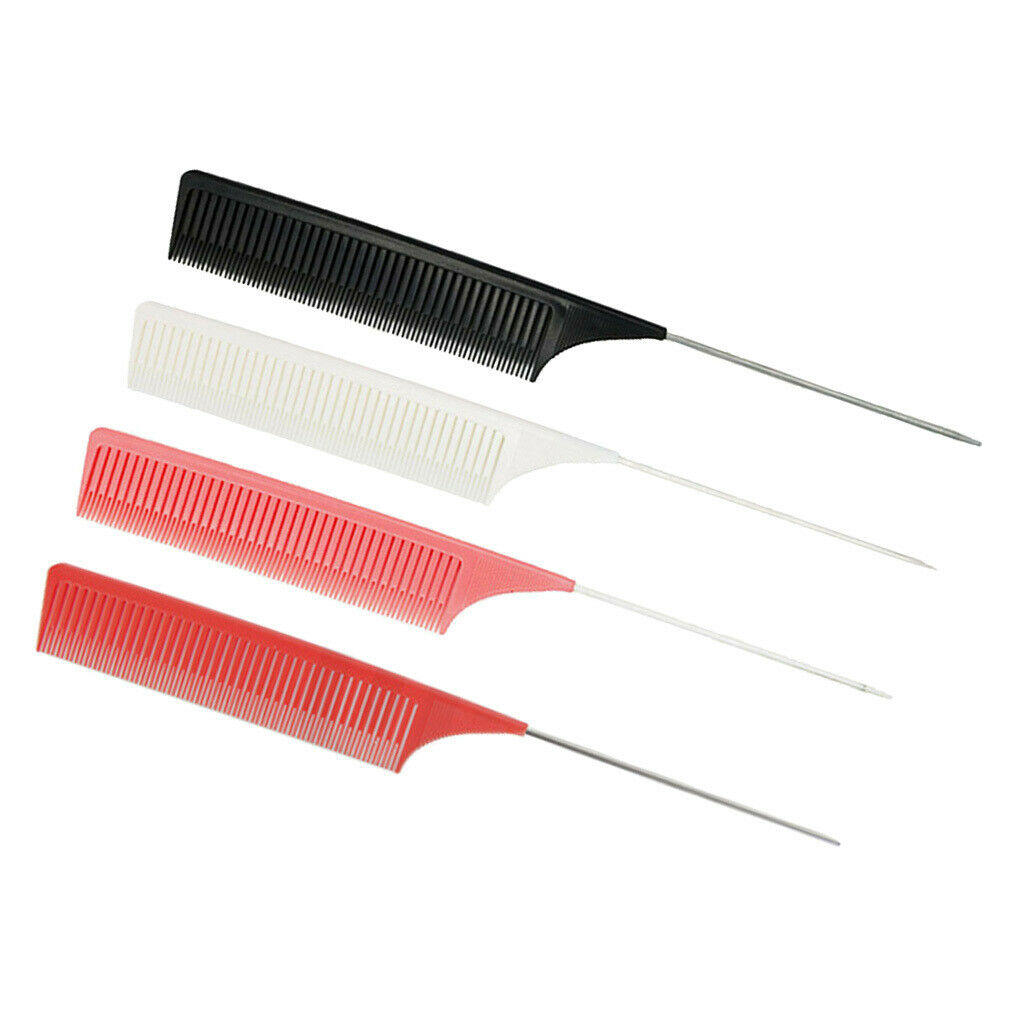 4Pcs/set Sectioning Weave Highlighting Foiling Hair Comb for Dyeing Combs