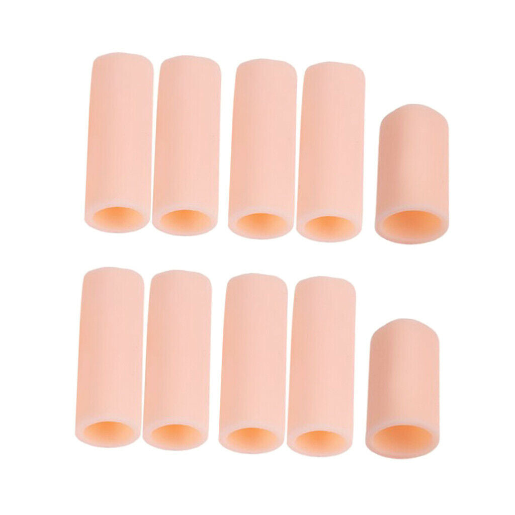 20x Silicone Toe Finger Caps Sleeves Tubes Corns Hammer Protector Friction