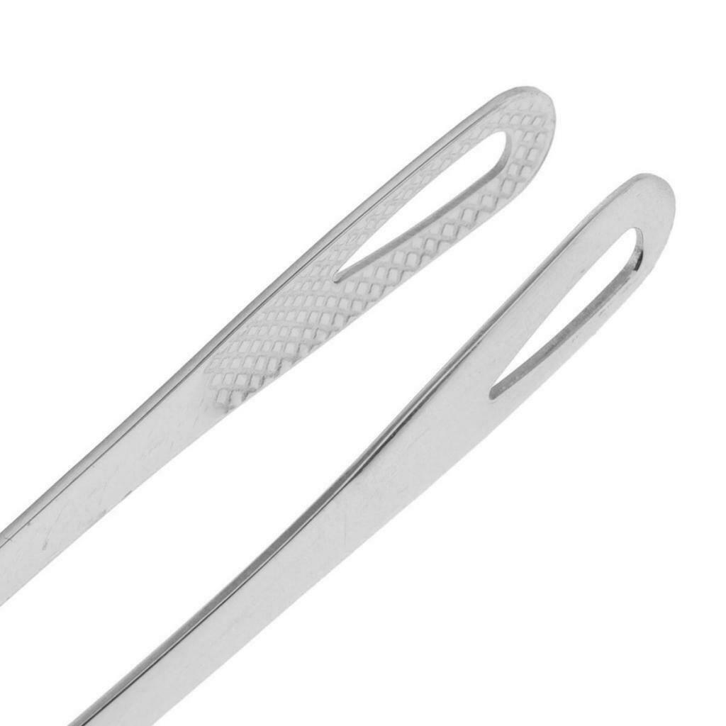 2Pcs Stainless BBQ Barbecue Cooking Grill Tongs 9.5inch Utensil Healthy