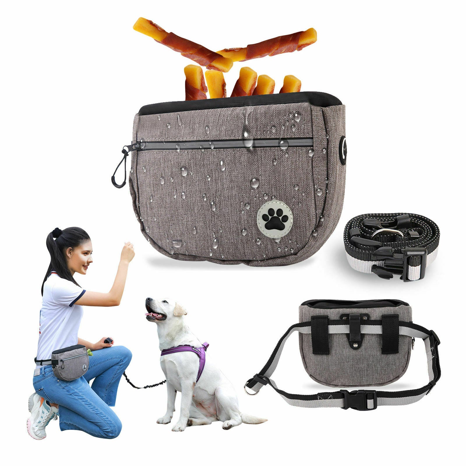 Dog Training Treats Pouch et Dog Treat Pouch Bag for Small to Large Dogs
