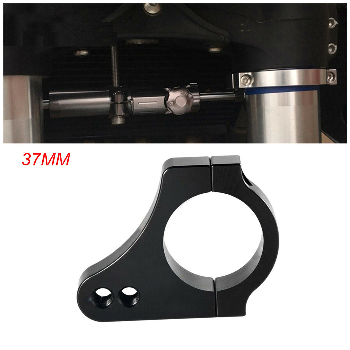 1PCS 37MM Universal CNC Motorcycle Shock Absorber Front Fork Bracket Black