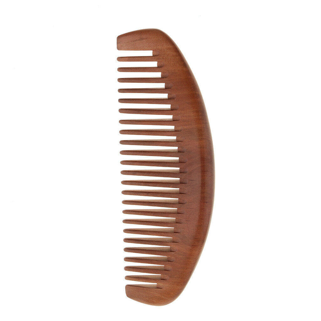 Natural Peach Wood Comb Anti-static Head Massage Hair Care Wide Teeth