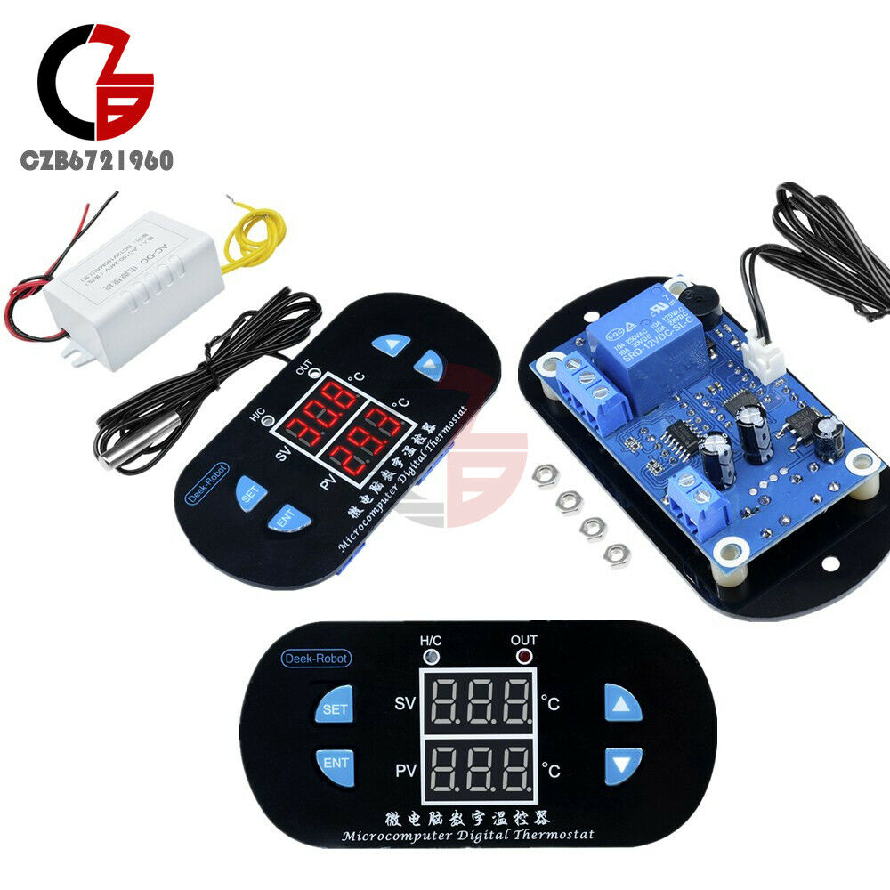 AC 110V/220V 10A Digital Dual LED W1308 Thermostat Temperature Controller Sensor