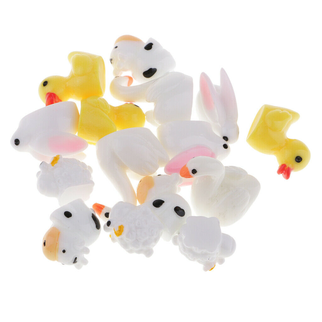 15 Mini Cute Animal Decors Art Home Decor Landscape Ornament DIY Garden Gift