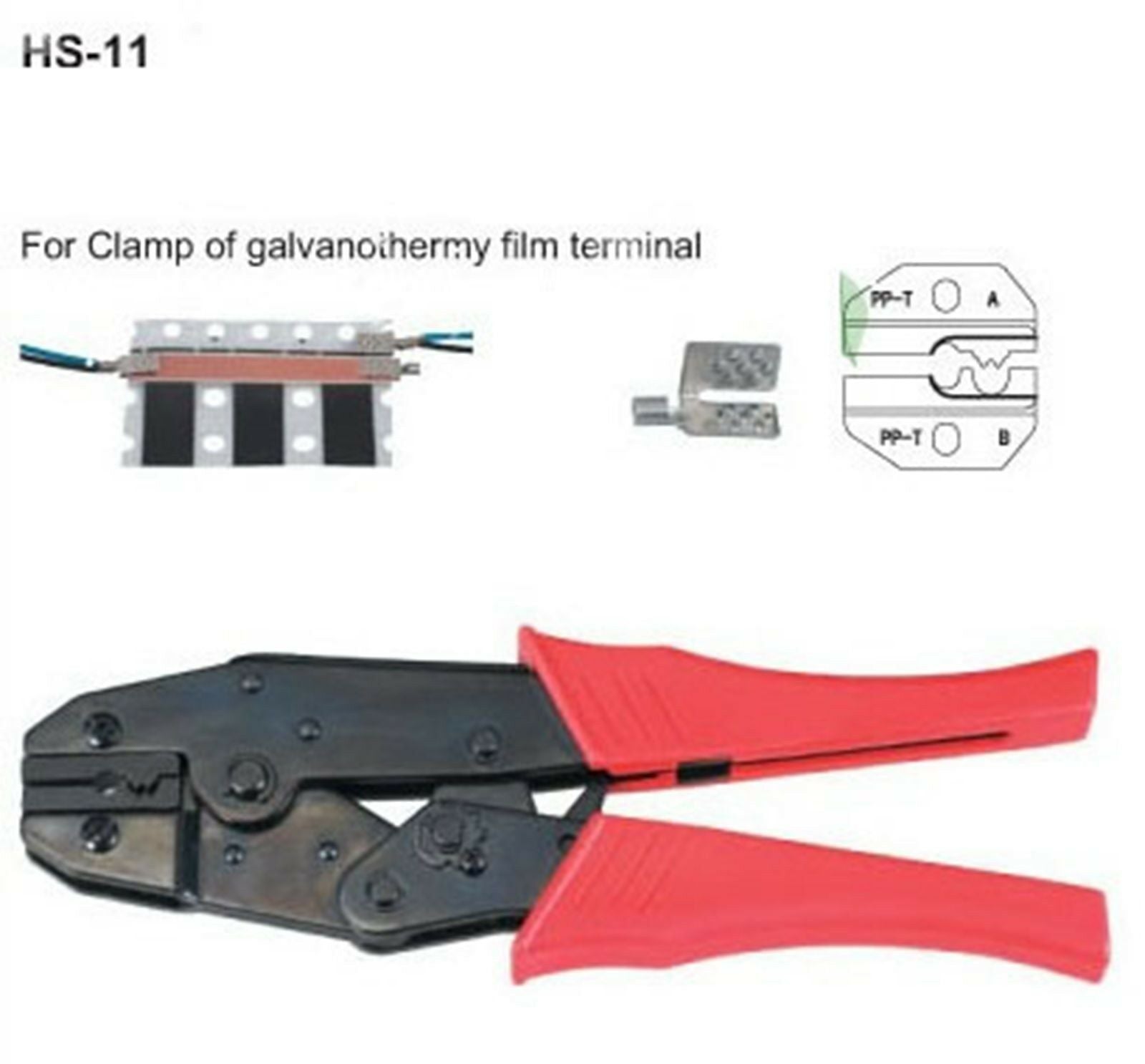 Clamp Of Galvanothermy film terminal Crimper Plier 4.0mm2 12 AWG