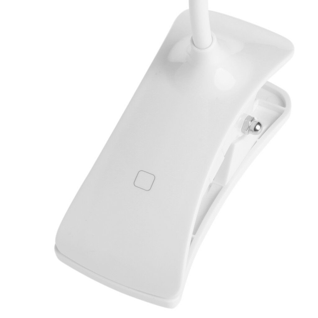 Dimmable USB Rechargeable Touch Sensor LED Clip-On Table Desk Light Reading Lamp