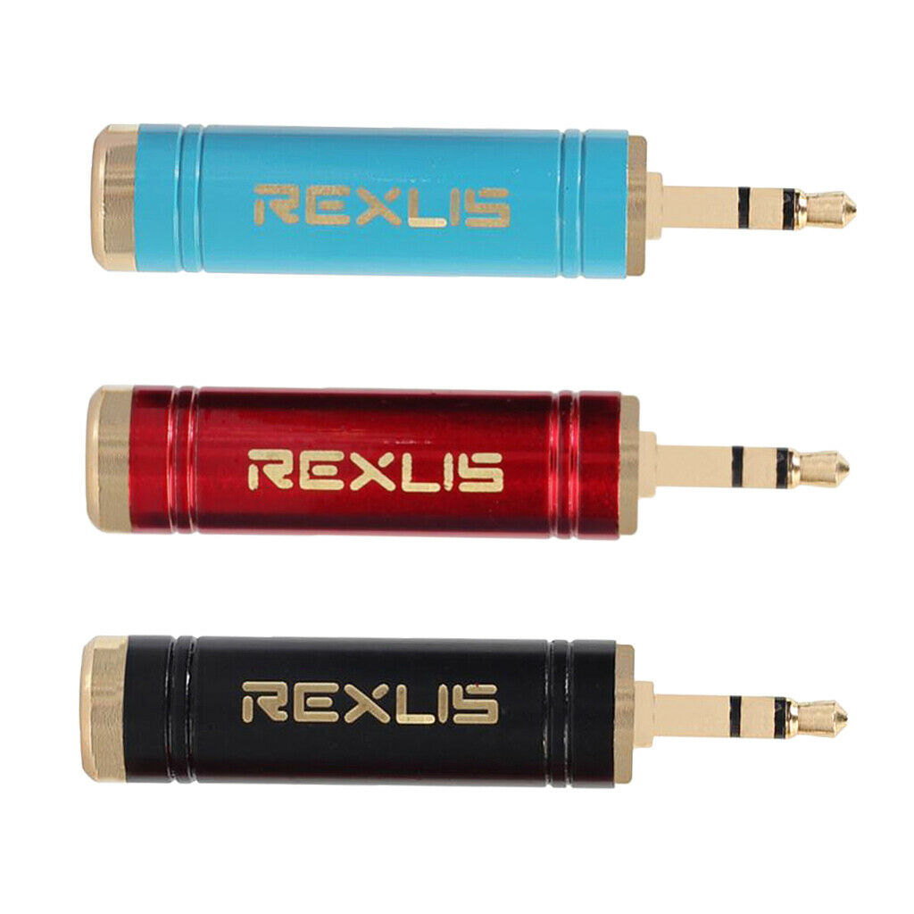 Stereo Audio Adapter 3.5mm Male Plug to 6.35mm Female for Mic Keyboard Blue