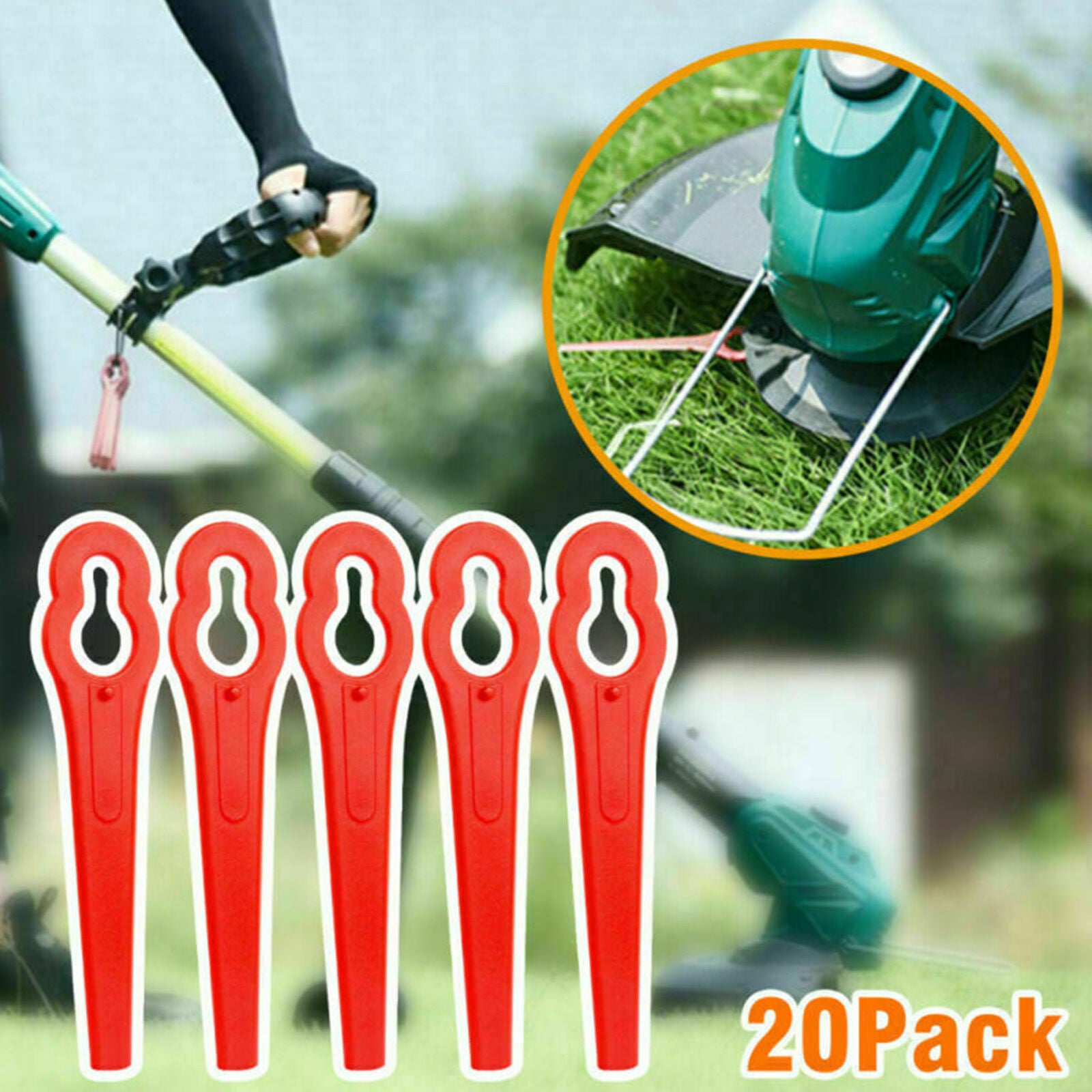 20pcs Piece Replacement Plastic Blades for ART 26 Li Cordless Grass Trimmer AC