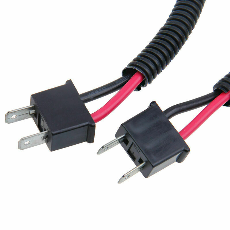H7 Male to Female Headlight Ceramic Socket Plug Connector Wiring Harness Car