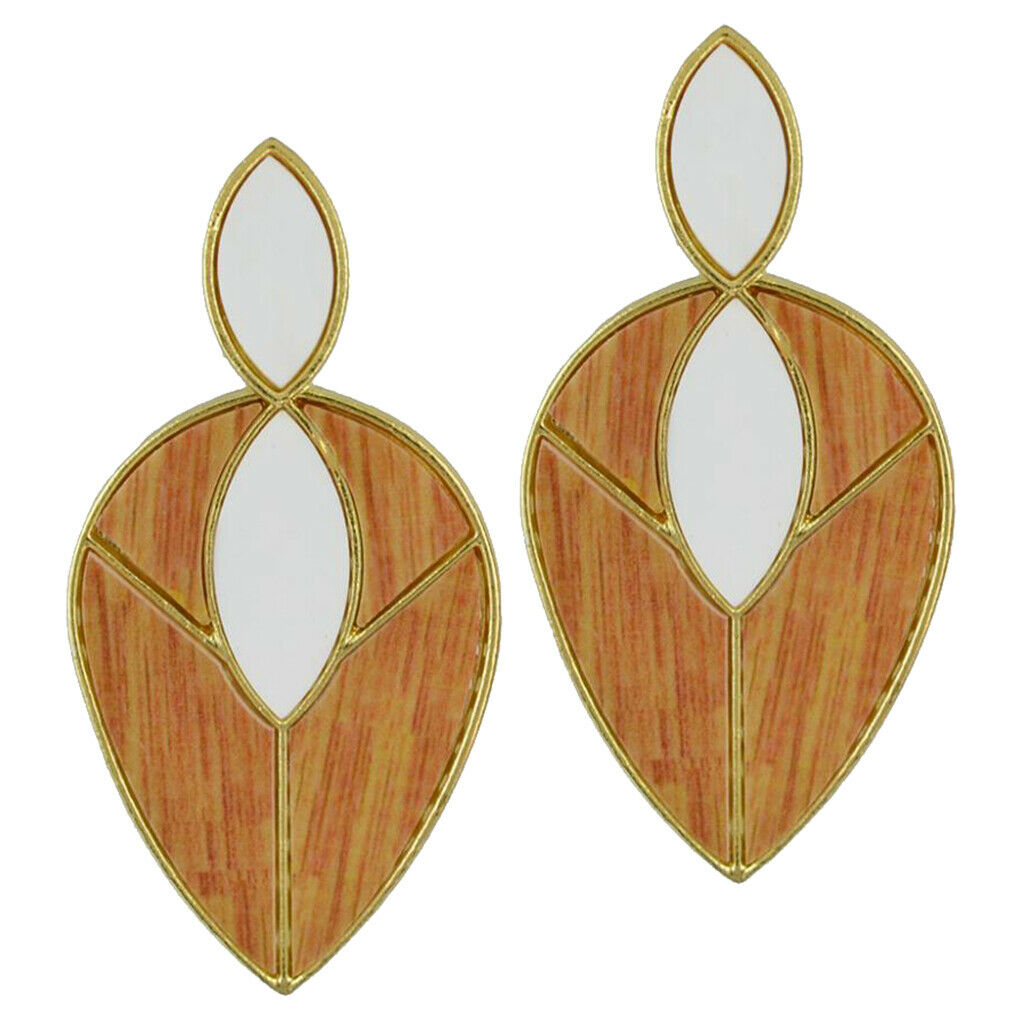 Creative Fashion Geometric Studs Earrings Waterdrop Dangler Jewelry White