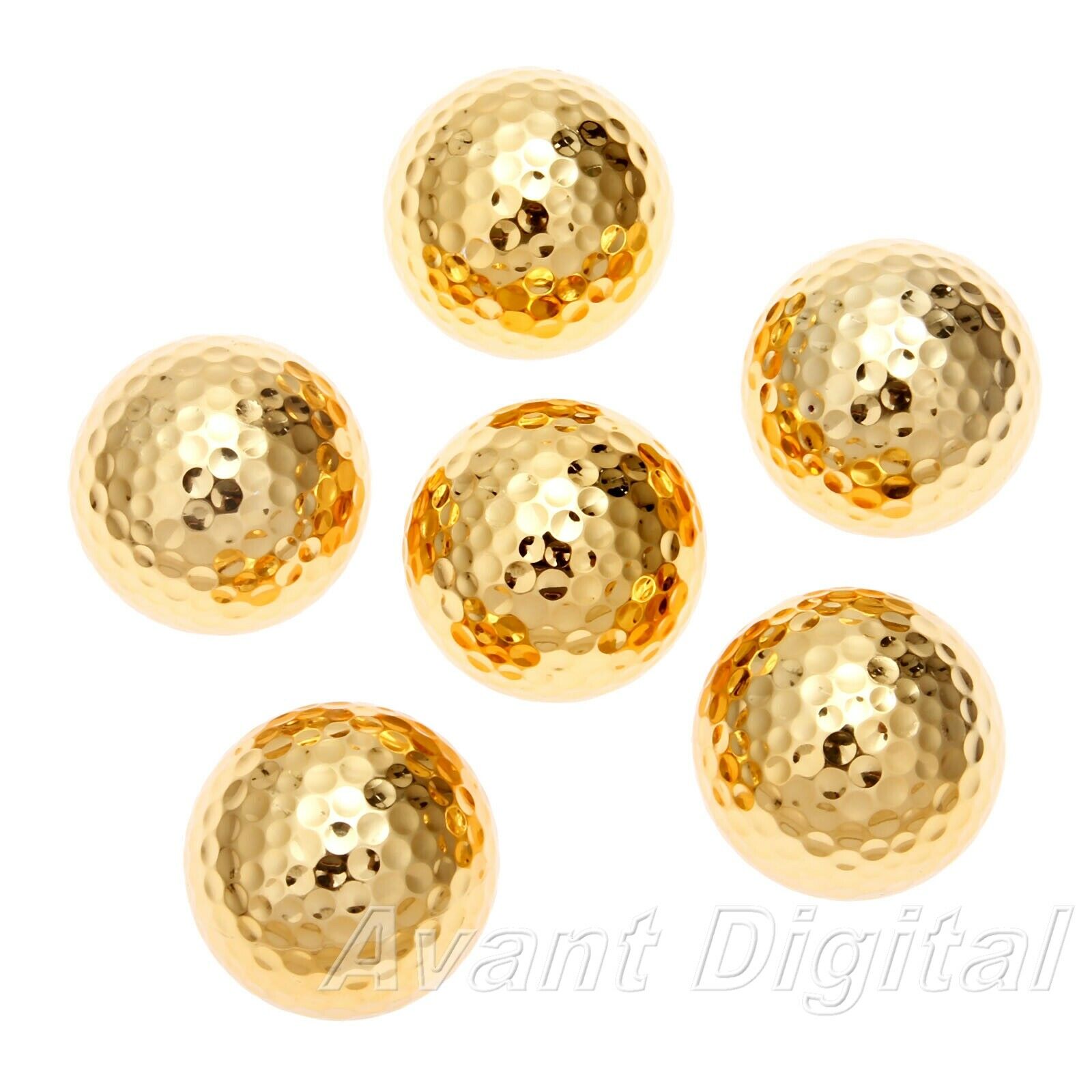 Unique Golden Golf Balls Essential Golf Play Ball Collect Ball 1.68inch 6Pcs/Kit