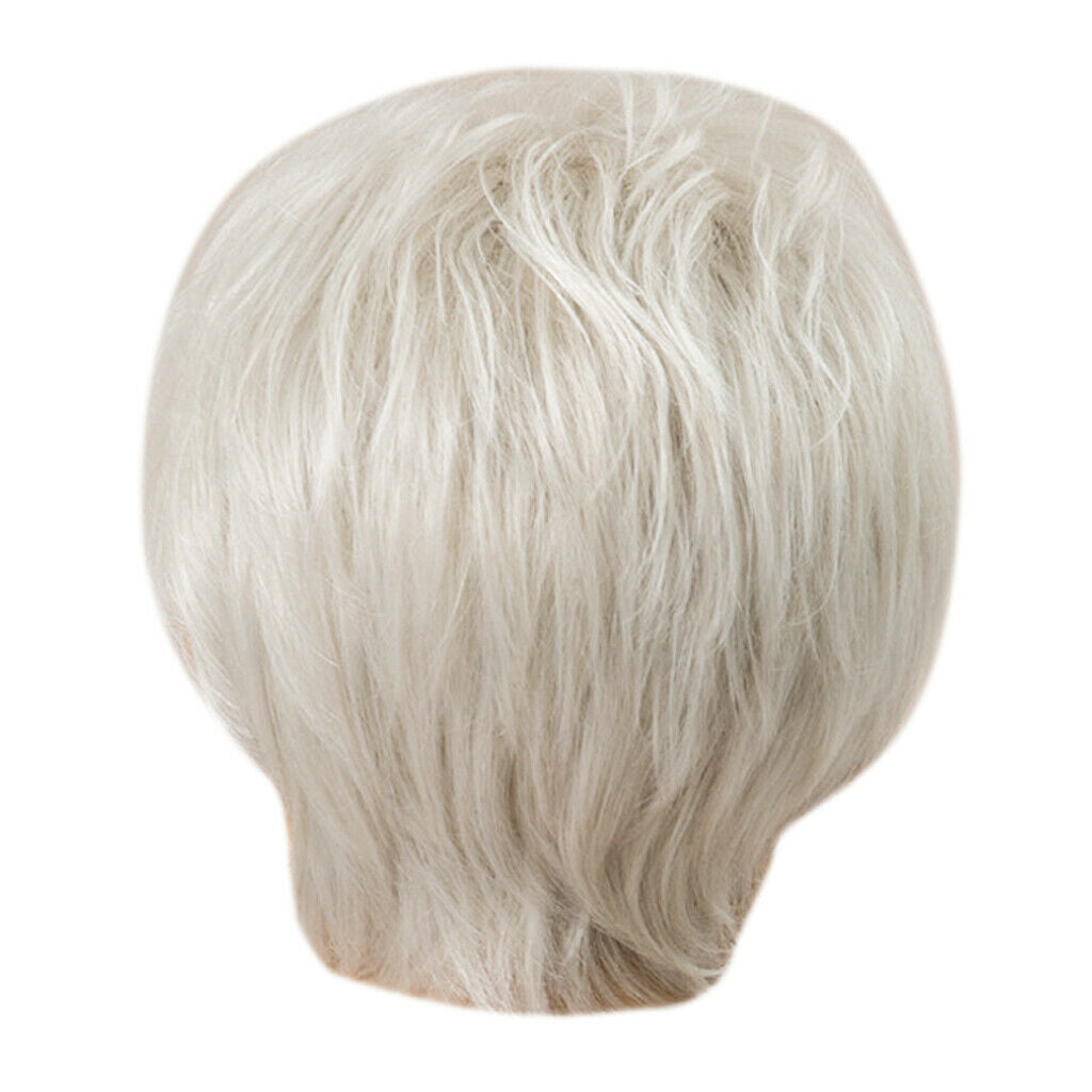 4X 8Inch Women Lasting Human Hair Wig Short Straight Hair Wig  Resistant