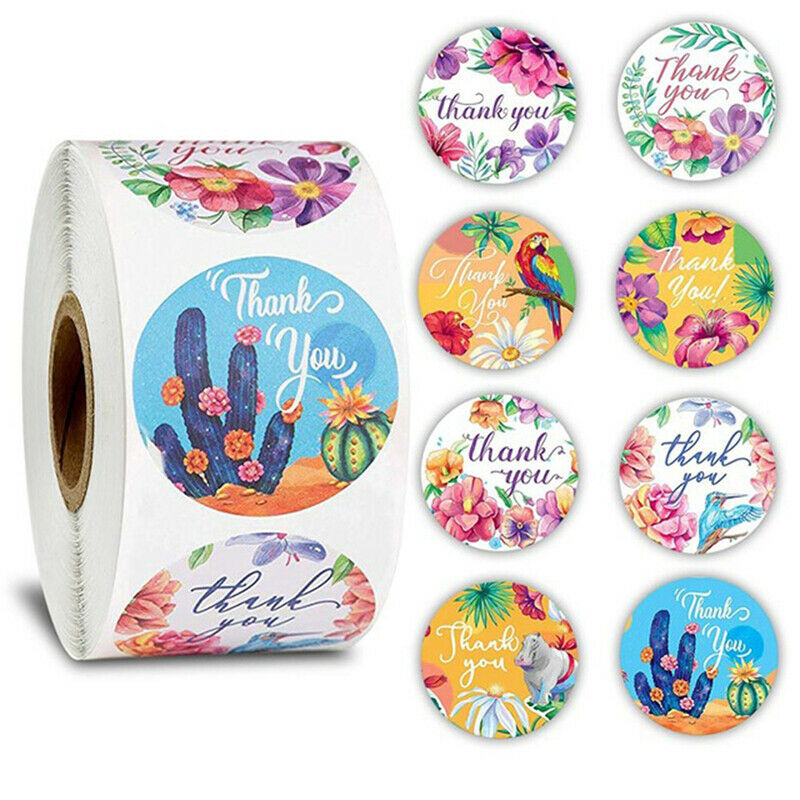 500Pcs/roll Animal flower Stickers for seal label scrapbooking Stationery.l8