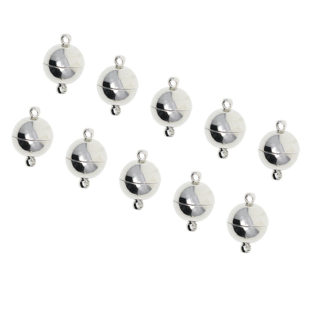 :10 Sets Copper Magnetic Clasp DIY Connector for Necklace Bracelet DIY Making