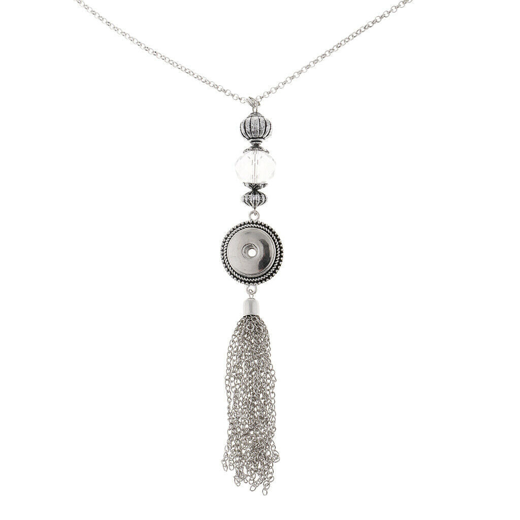 25cm Fashion Women Necklace Pendant Fit 18mm Snap Button Jewelry