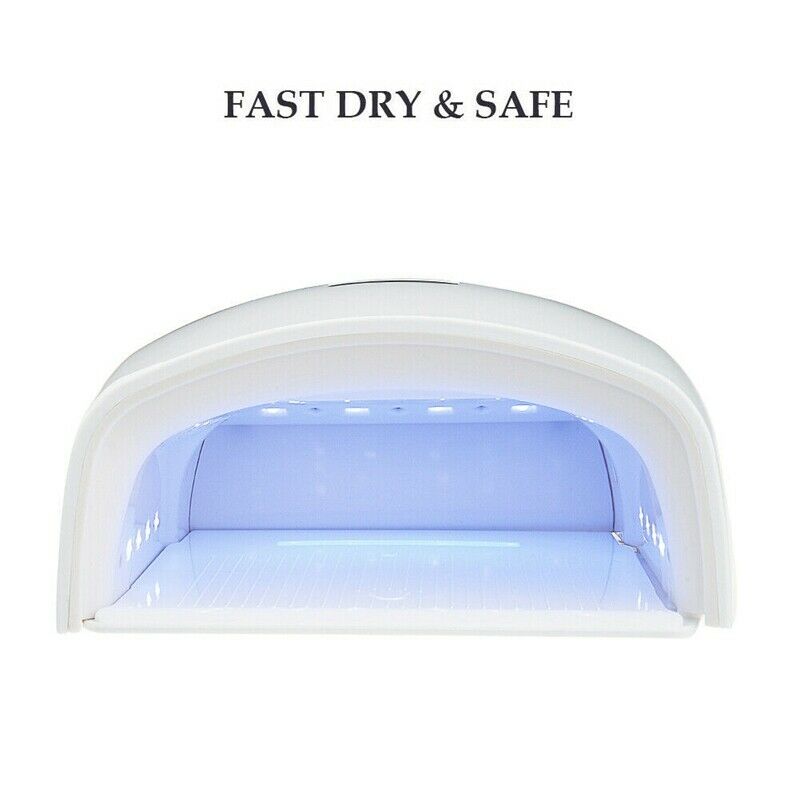 White 48W Cordless Wireless Rechargeable LED/UV Nail Lamp Gel Polish Light Dryer