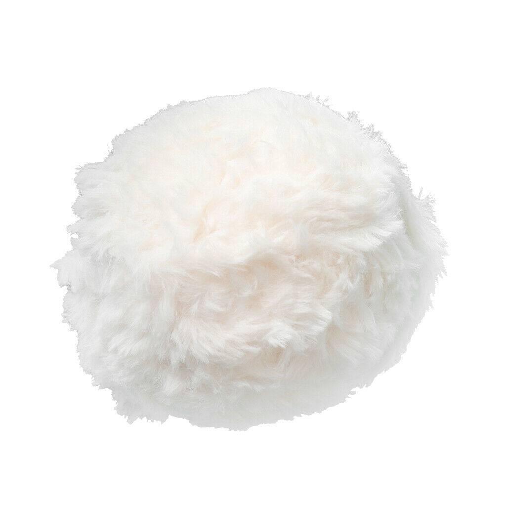 32m Fashion Faux Fur Chunky Wool Yarn for Knitting Crochet Sweater Project White