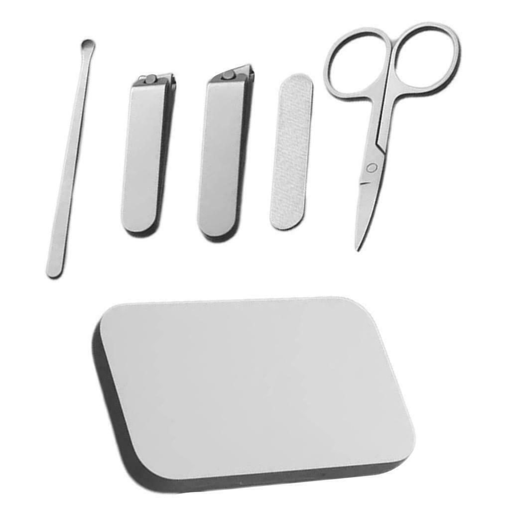 Manicure Set, Travel Nail Clippers Kit Pedicure Care Tools, 5pcs Stainless Steel
