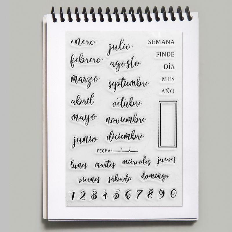 Spanish Dates Silicone Clear Seal Stamp DIY Scrapbooking Embossing Photo Album