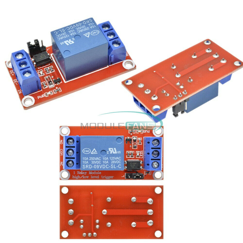 DC 9V 1-CH Channel Optocoupler Driver Shielded High Low Level Relay Module