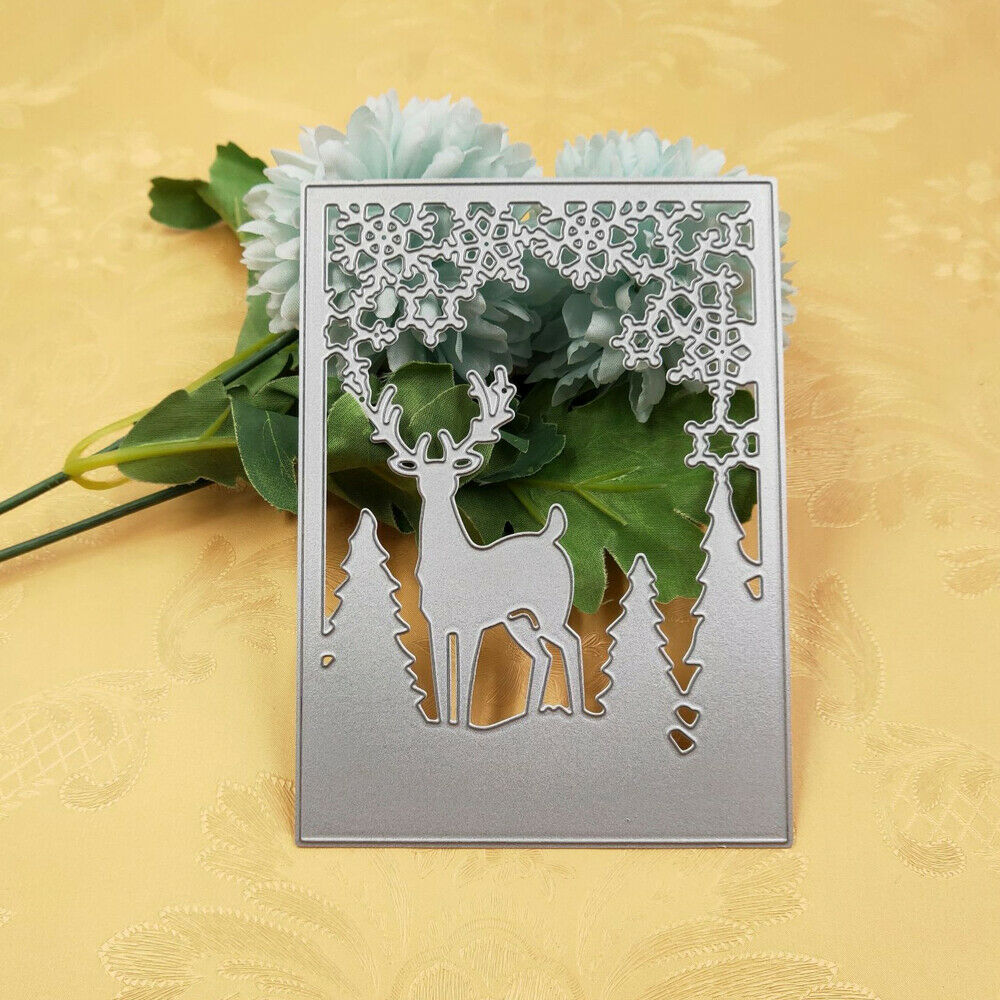 Christmas Tree Elk Snowflake Metal Cutting Die Stencil Scrapbook Embossing HOT