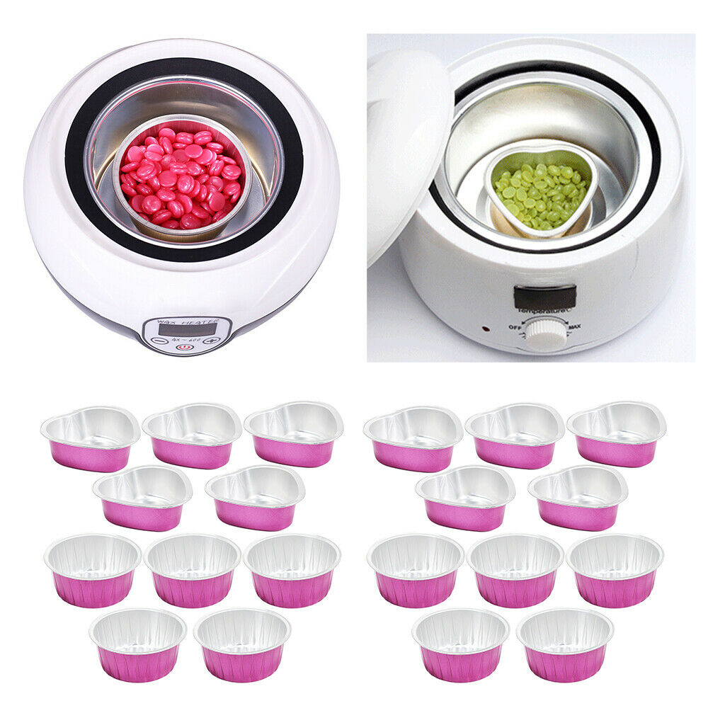 20 Pack Wax Beads Beans Melting Bowl Pot for Face Hair Removal Supplies