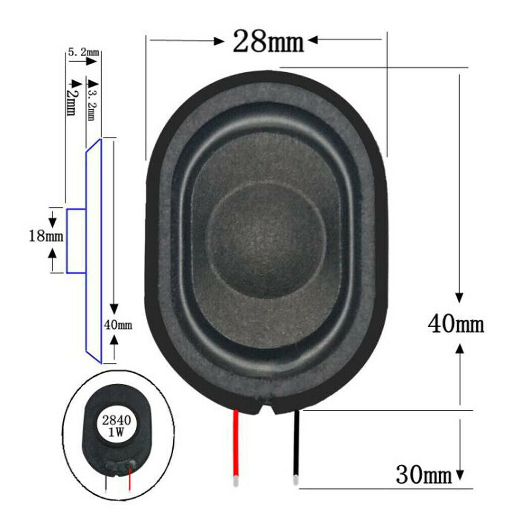 1W Speaker Loudspeaker Driving Recorder Audio Parts Notebook Buzzer Beeper