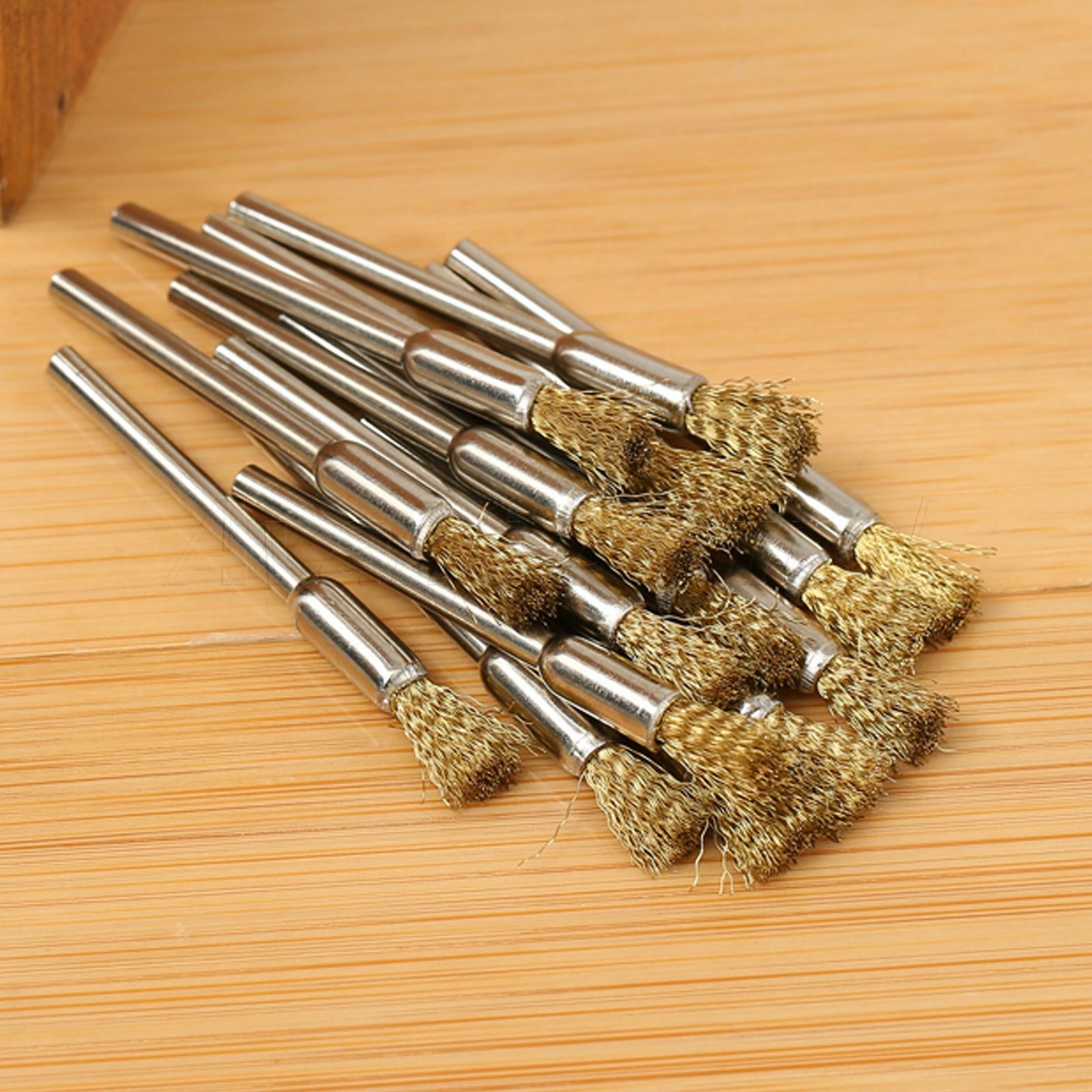 Brass Rotary Wire Wheel Pencil Polising Brushes Die Grinder Tool For Power 10PC