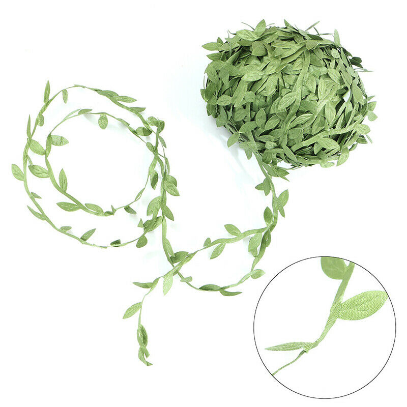 Olive Leaves Leaf Trim Ribbon for DIY Craft Decoration (84 Yards Green)ZTM Qx