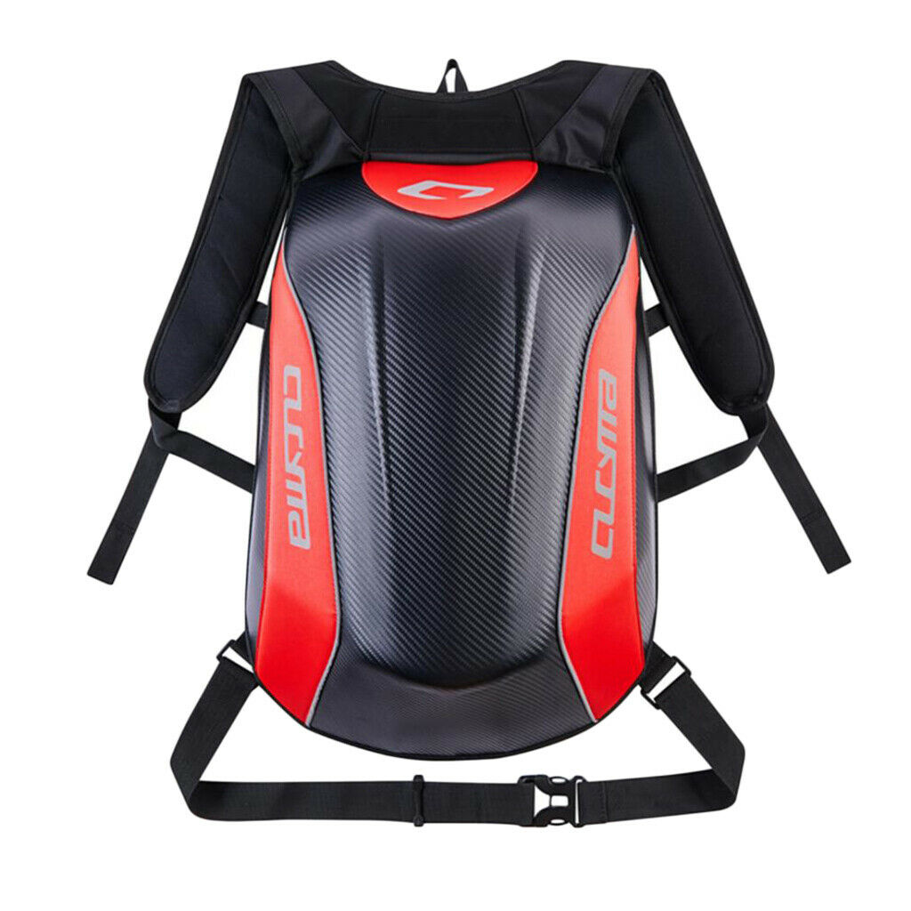 Motorbike Rider Waterproof Hard Shell Motorcycle Backpack Riding Bag Red
